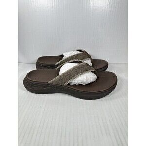 Size 10 Men’s Skechers Parson Sandals Gino Relaxed Fit Luxe Foam Thong Flip Flop
